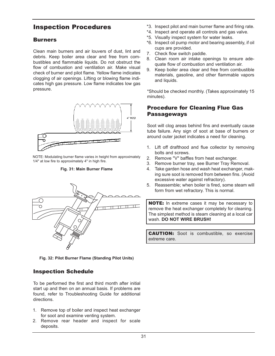 Inspection procedures | Raypak RAYTHERM 0180B User Manual | Page 31 / 40