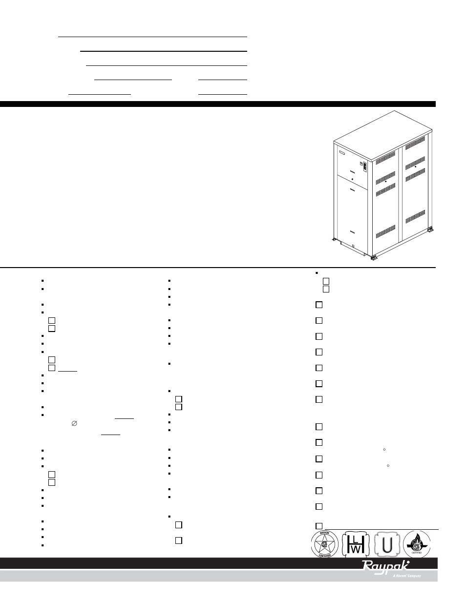 Raypak 1005-2005 User Manual | 2 pages
