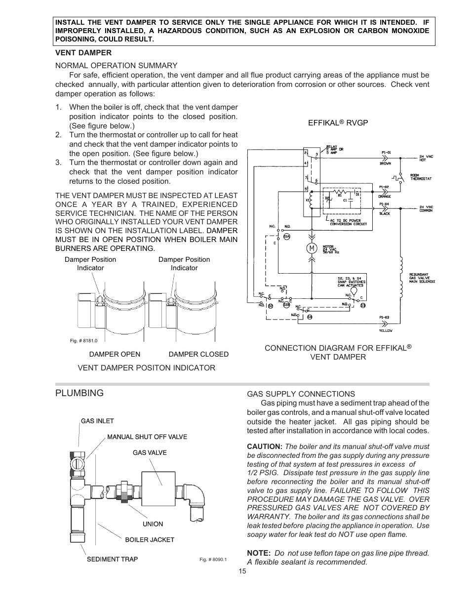 Plumbing | Raypak RAYTHERM 0133-4001 User Manual | Page 15 / 41