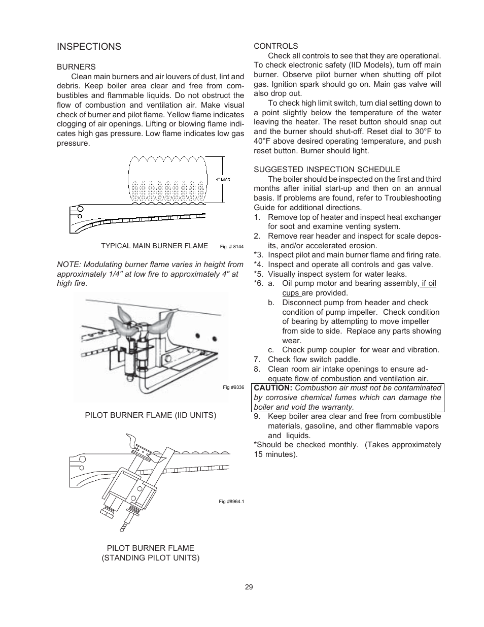 Inspections | Raypak RAYTHERM 0133-4001 User Manual | Page 29 / 41