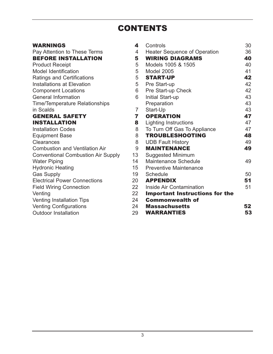Raypak 1005 User Manual | Page 3 / 56