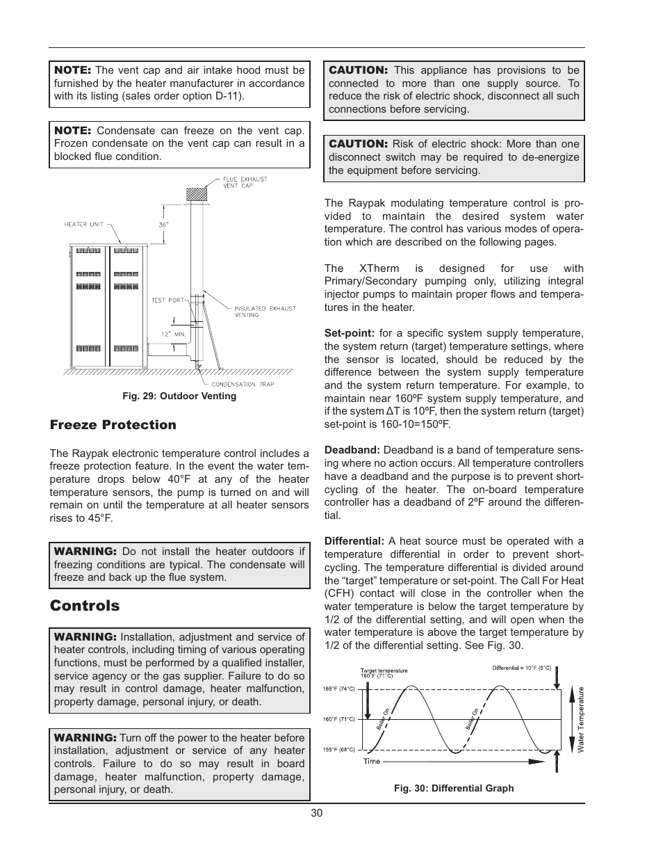Controls | Raypak 1005 User Manual | Page 30 / 56