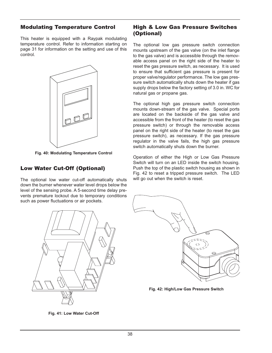 Raypak 1005 User Manual | Page 38 / 56