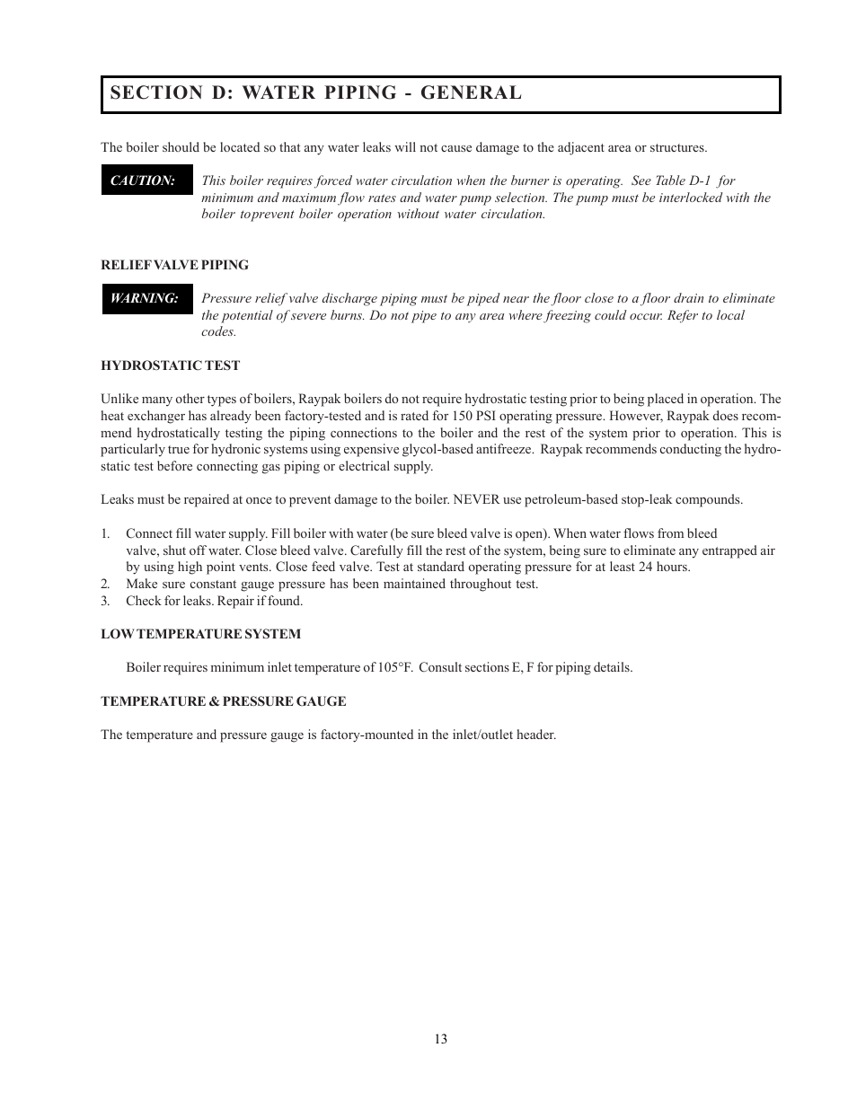Raypak 302-902 User Manual | Page 13 / 65