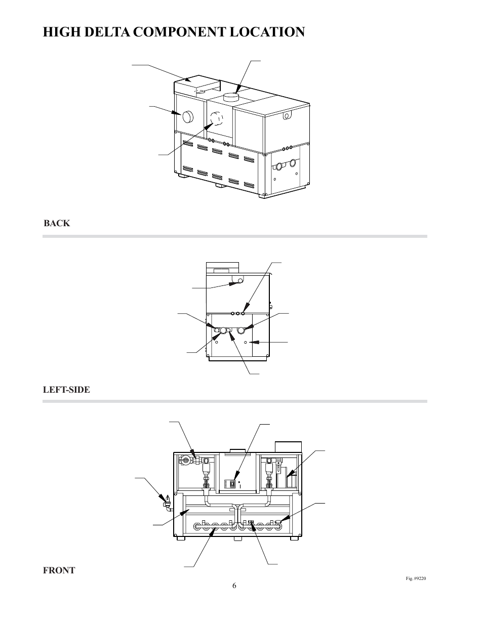 High delta component location, Back left-side front | Raypak 302-902 User Manual | Page 6 / 65