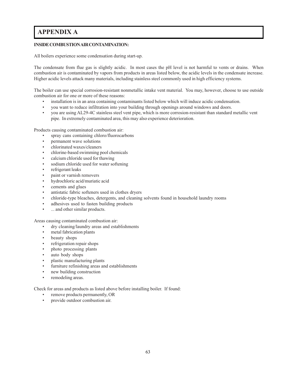 Appendix a | Raypak 302-902 User Manual | Page 63 / 65