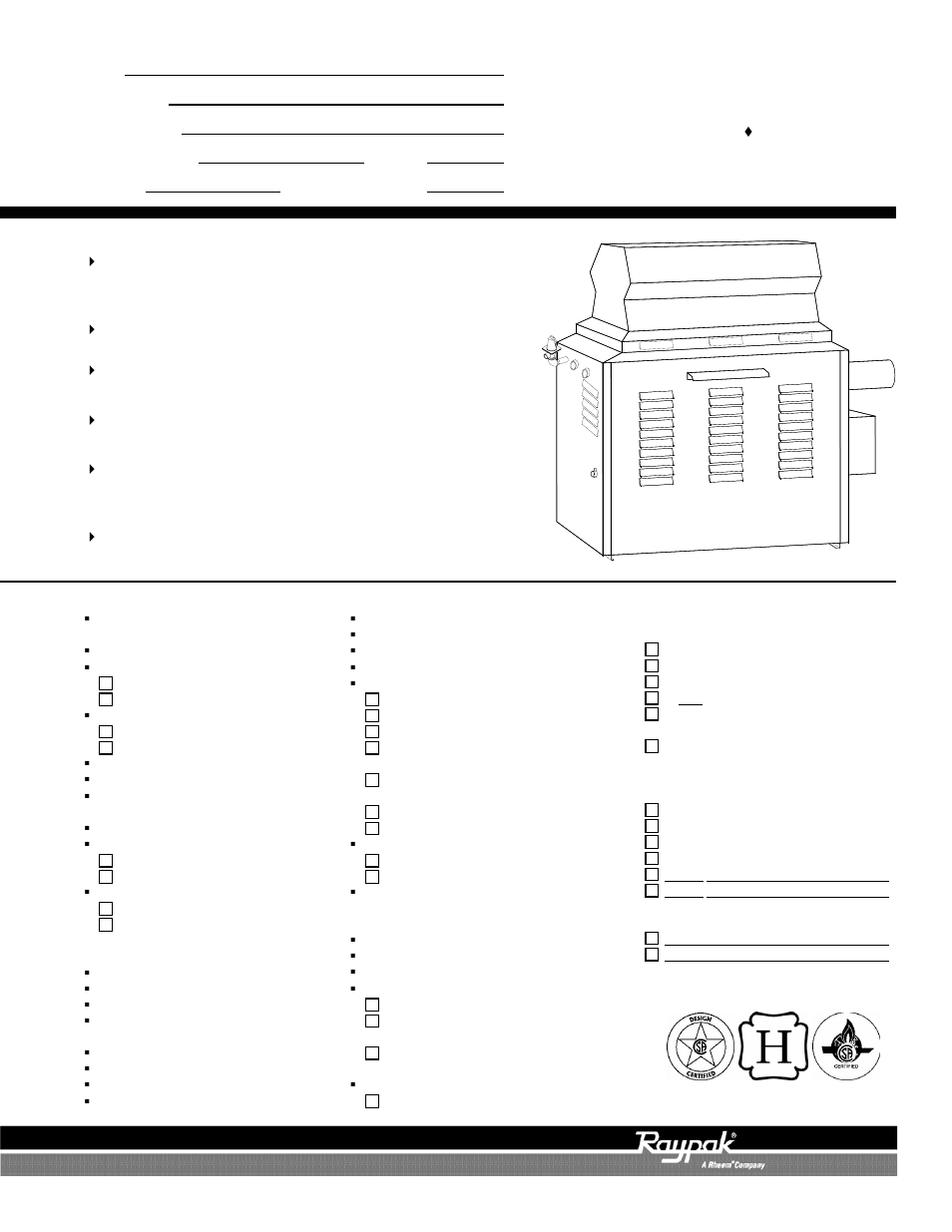 Raypak Raytherm 514-824 User Manual | 2 pages