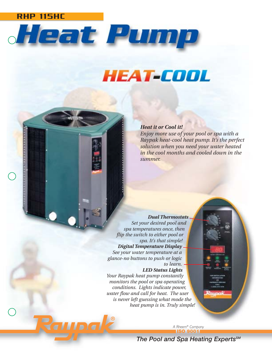 Raypak HEAT-COOL RHP 115HC User Manual | 2 pages