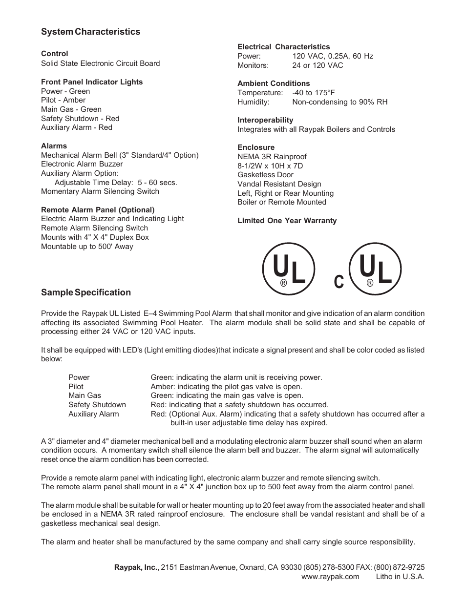 Raypak E-4 User Manual | Page 2 / 2