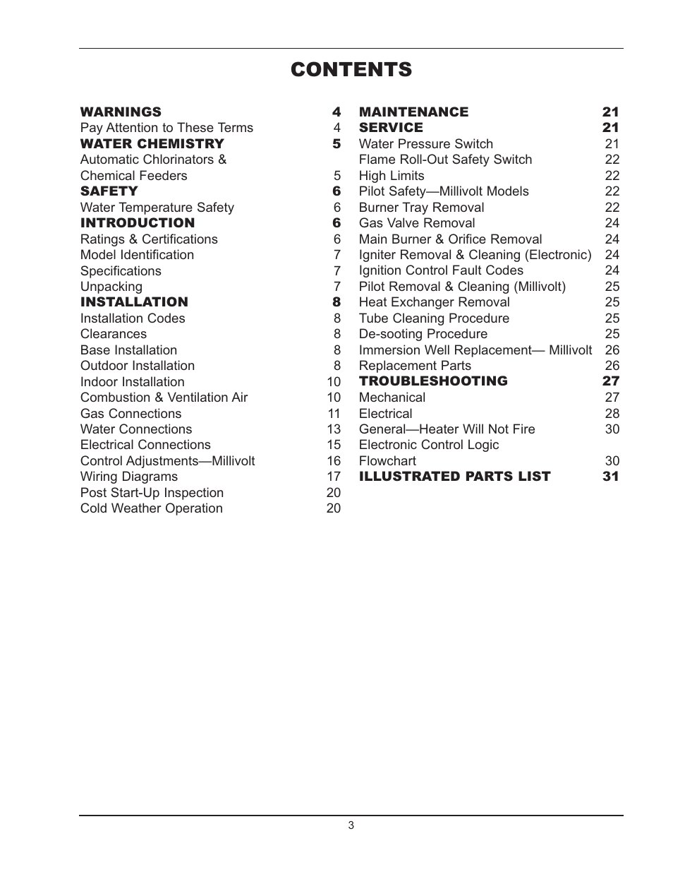 Raypak 130A User Manual | Page 3 / 35