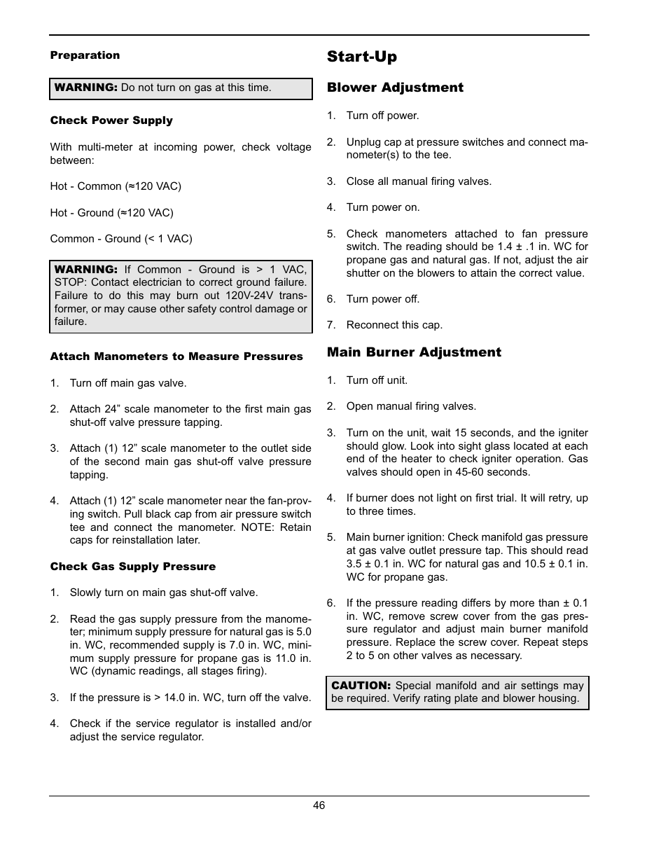 Start-up | Raypak Hi Delta 302A-902A User Manual | Page 46 / 56