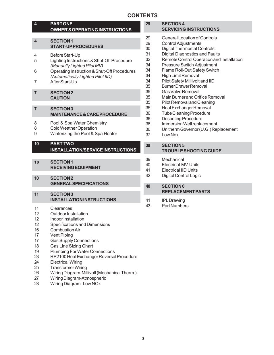 Raypak P-R185B To P-R405B User Manual | Page 3 / 52