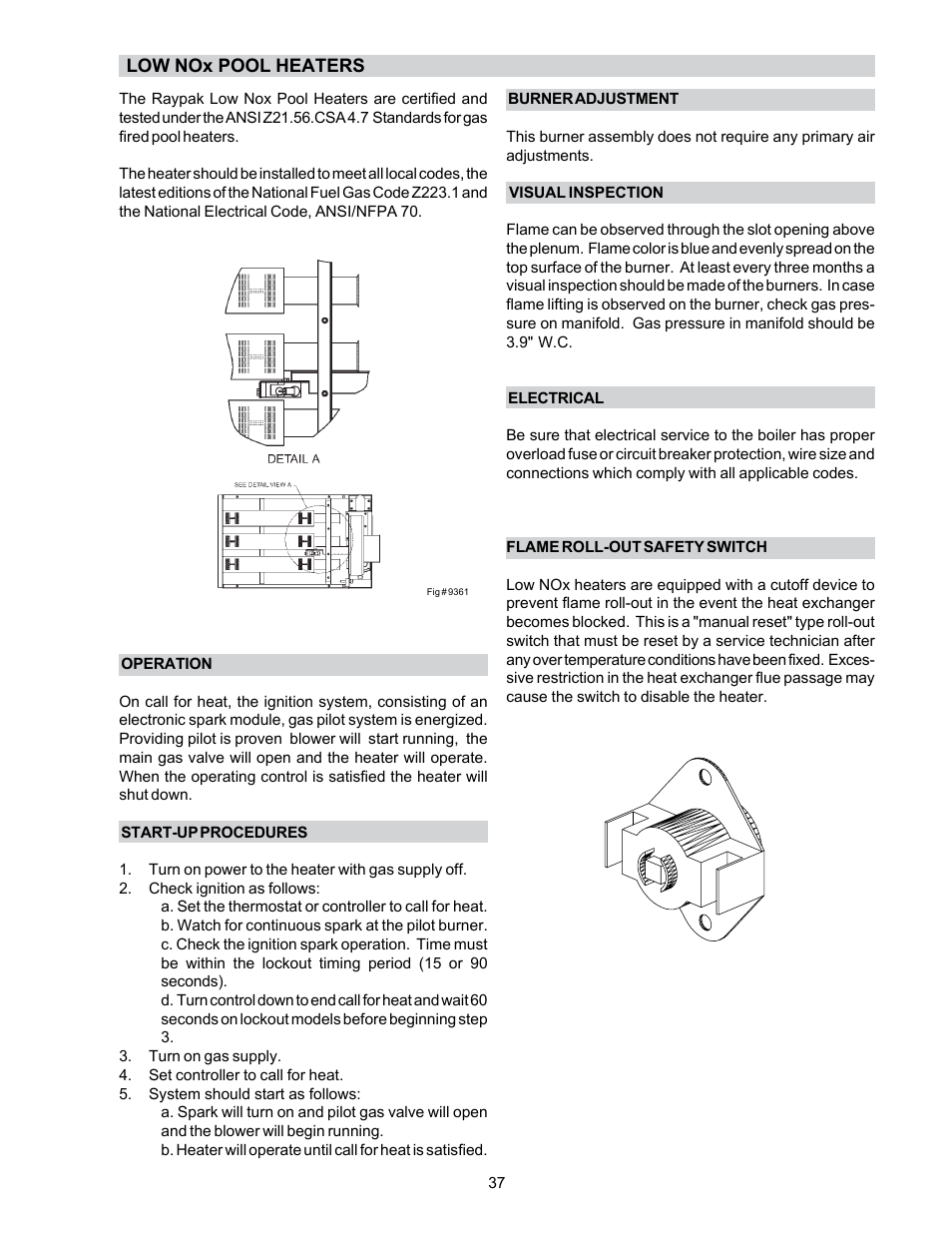 Raypak P-R185B To P-R405B User Manual | Page 37 / 52