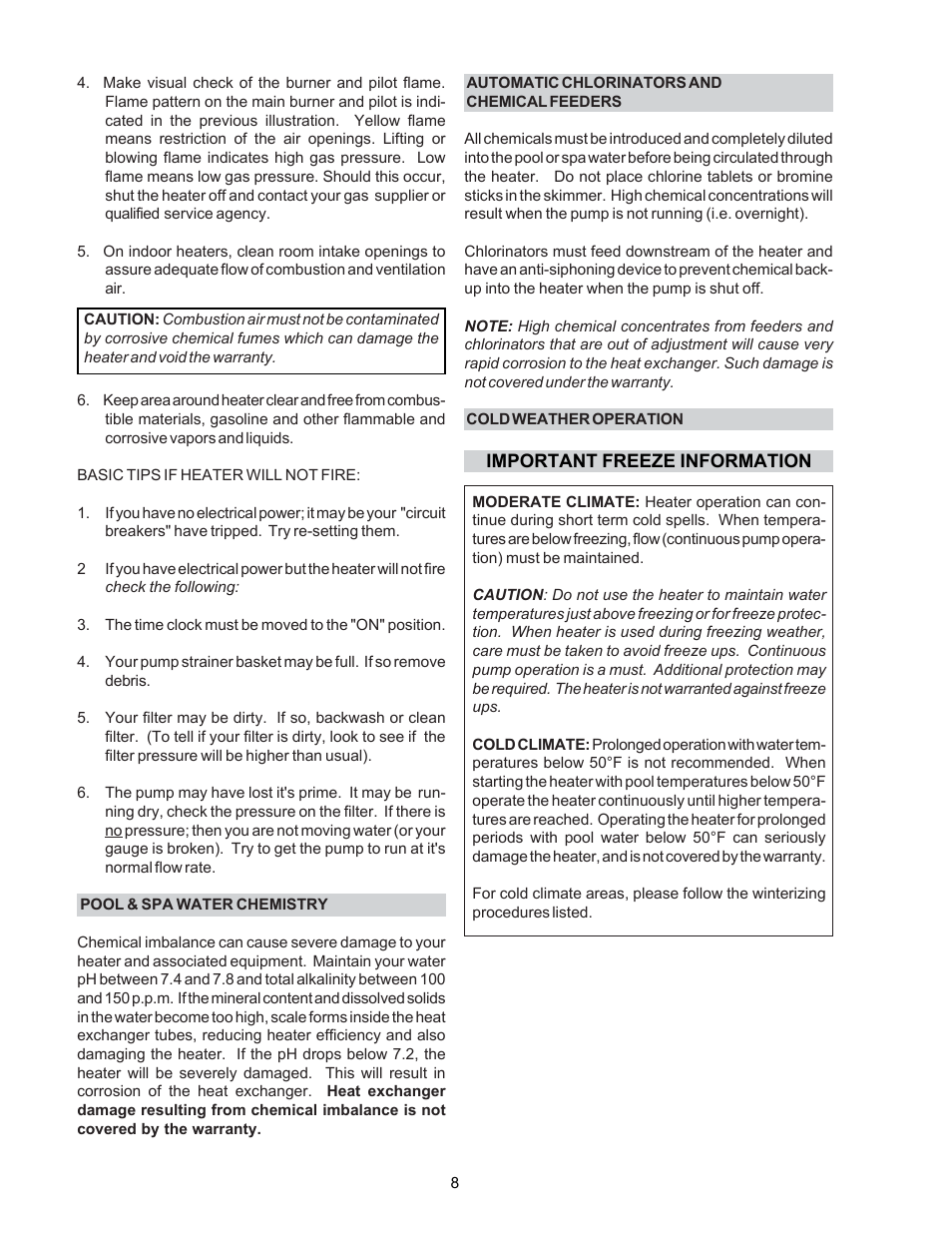 Raypak P-R185B To P-R405B User Manual | Page 8 / 52