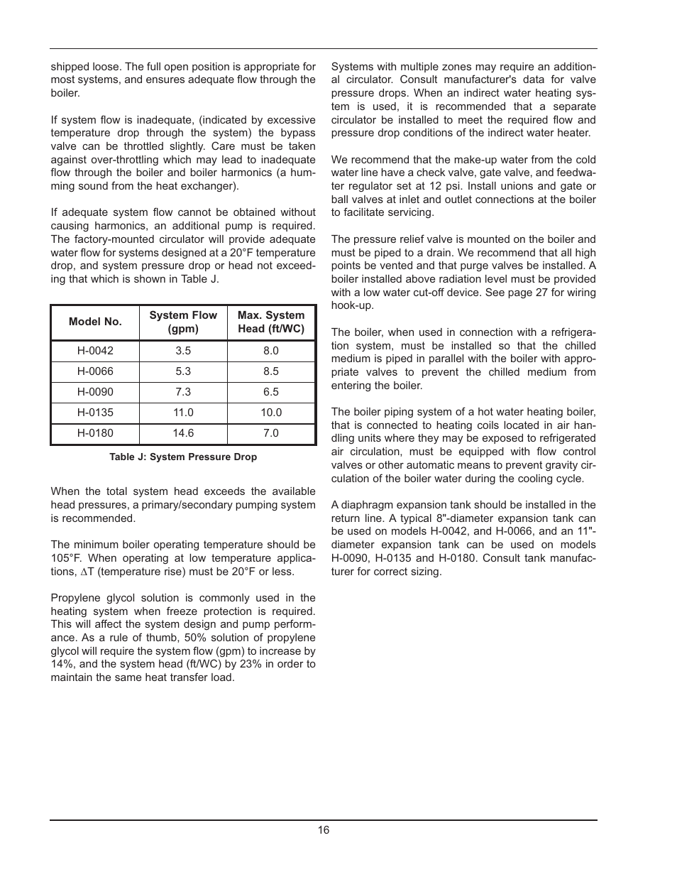 Raypak 0180B Type H User Manual | Page 16 / 40