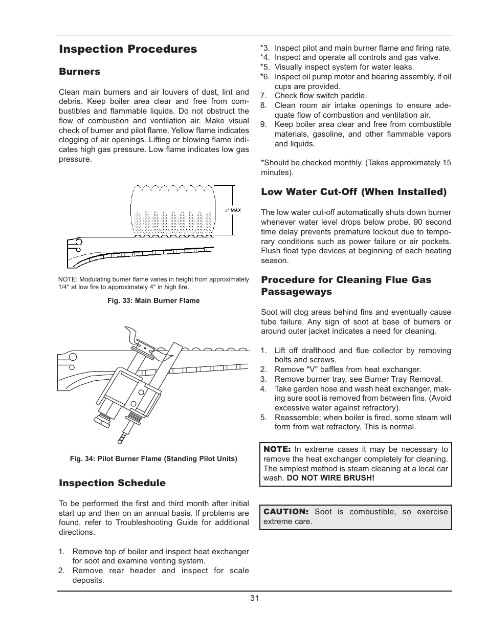 Inspection procedures | Raypak 0180B Type H User Manual | Page 31 / 40