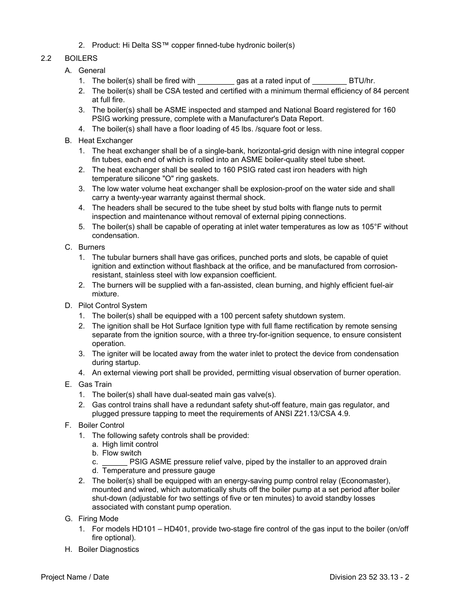 Raypak HD401 User Manual | Page 2 / 4