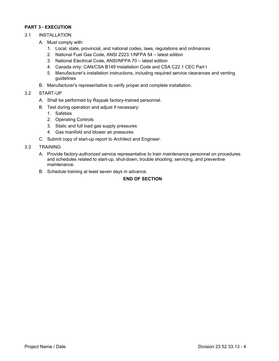 Raypak HD401 User Manual | Page 4 / 4