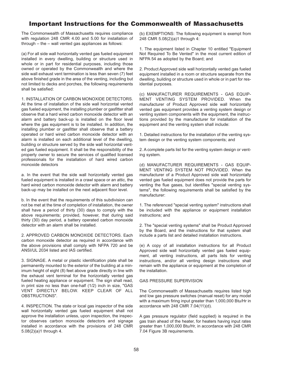 Appendi, Inside air contaminatio, Appendix | Inside air contamination | Raypak 302B-902B User Manual | Page 58 / 60