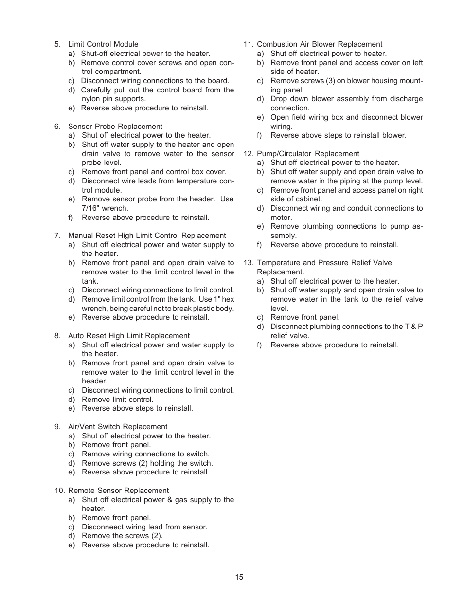 Raypak B-195 User Manual | Page 15 / 23
