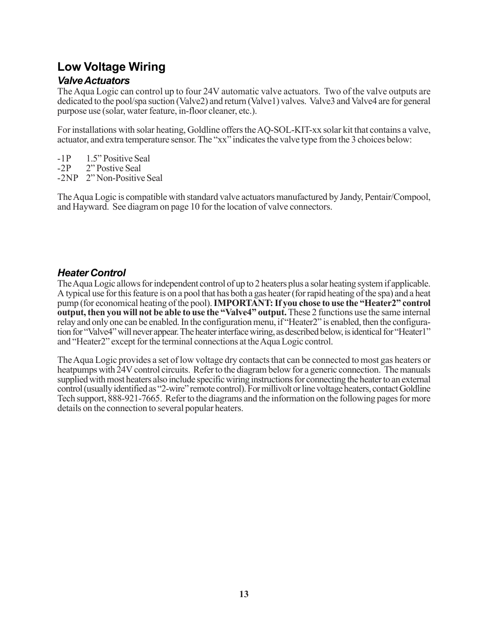 Low voltage wiring | Raypak PS-4 PS-8 User Manual | Page 16 / 32
