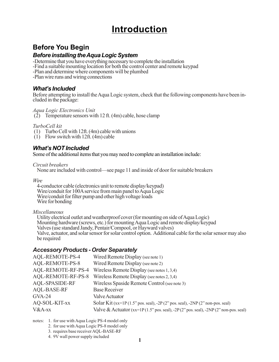 Introduction, Before you begin | Raypak PS-4 PS-8 User Manual | Page 4 / 32