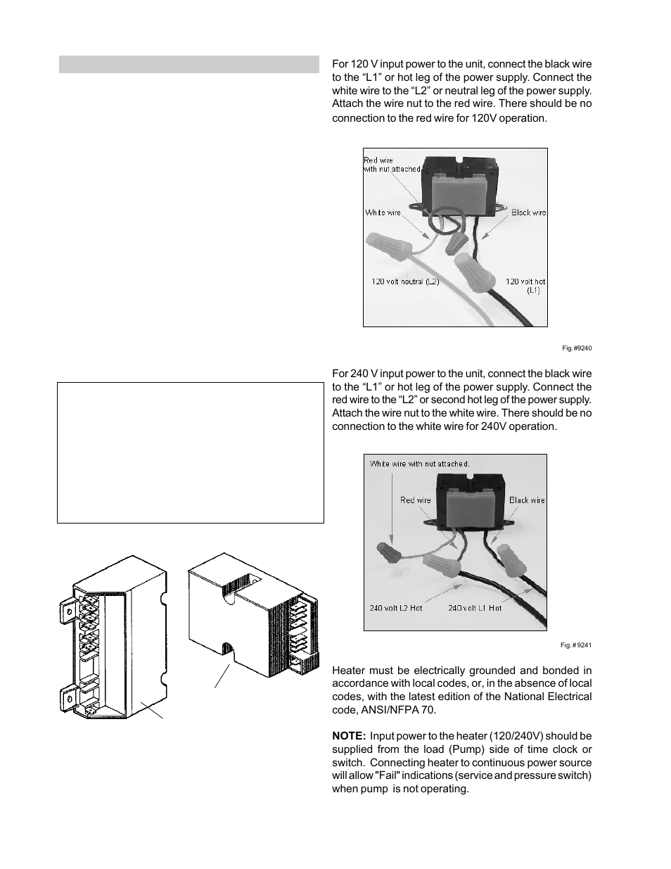 Electrical wiring | Raypak 105B User Manual | Page 15 / 31