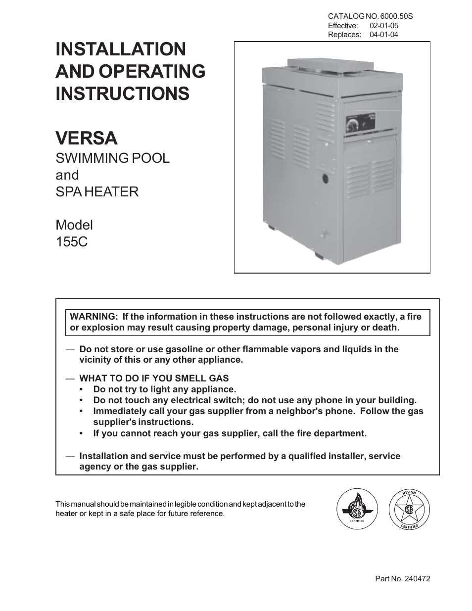 Raypak 155C User Manual | 34 pages