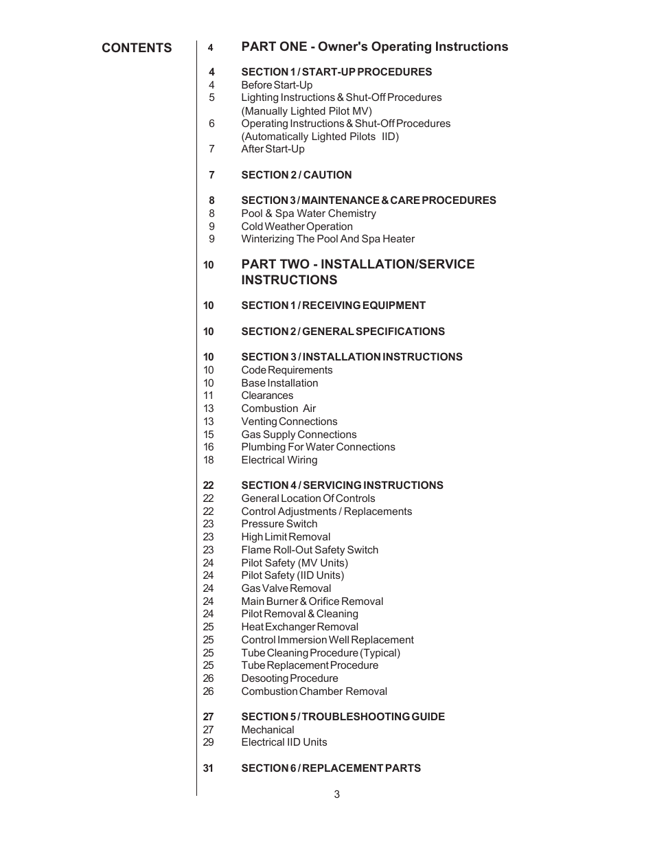 Raypak 155C User Manual | Page 3 / 34