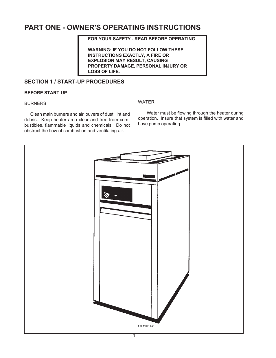 Part one - owner's operating instructions | Raypak 155C User Manual | Page 4 / 34