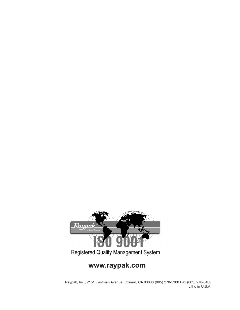 Raypak FlexGas 302BD-2342BD User Manual | Page 12 / 12