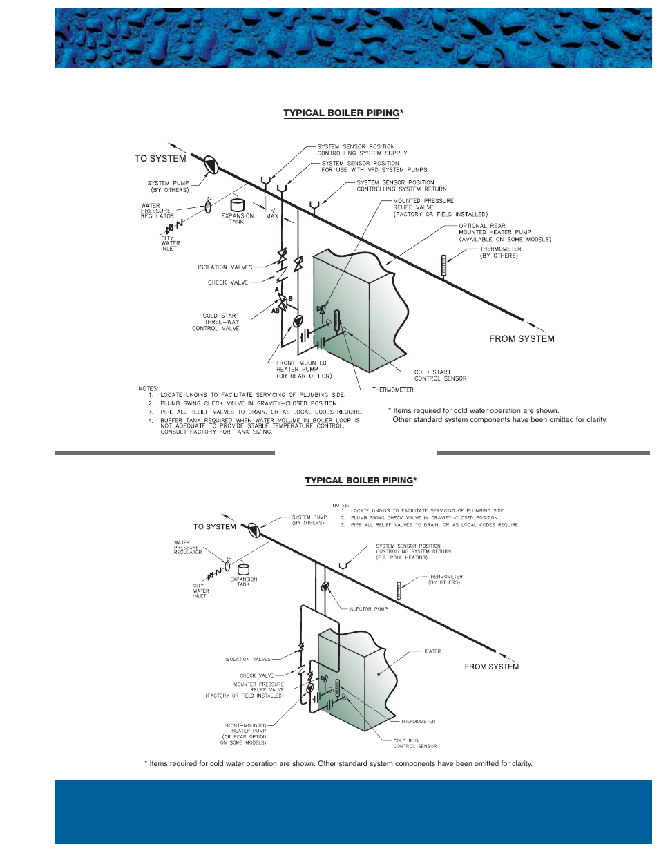 Technical data, Cold water start, Cold water run | Raypak 1000 .19C User Manual | Page 5 / 6