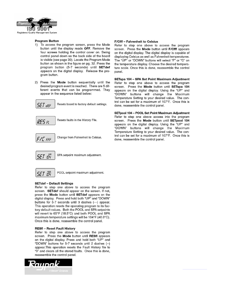 Raypak 185A User Manual | Page 15 / 18