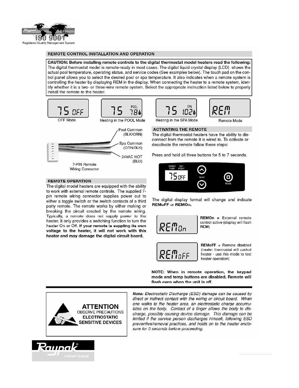 Raypak 185A User Manual | Page 17 / 18