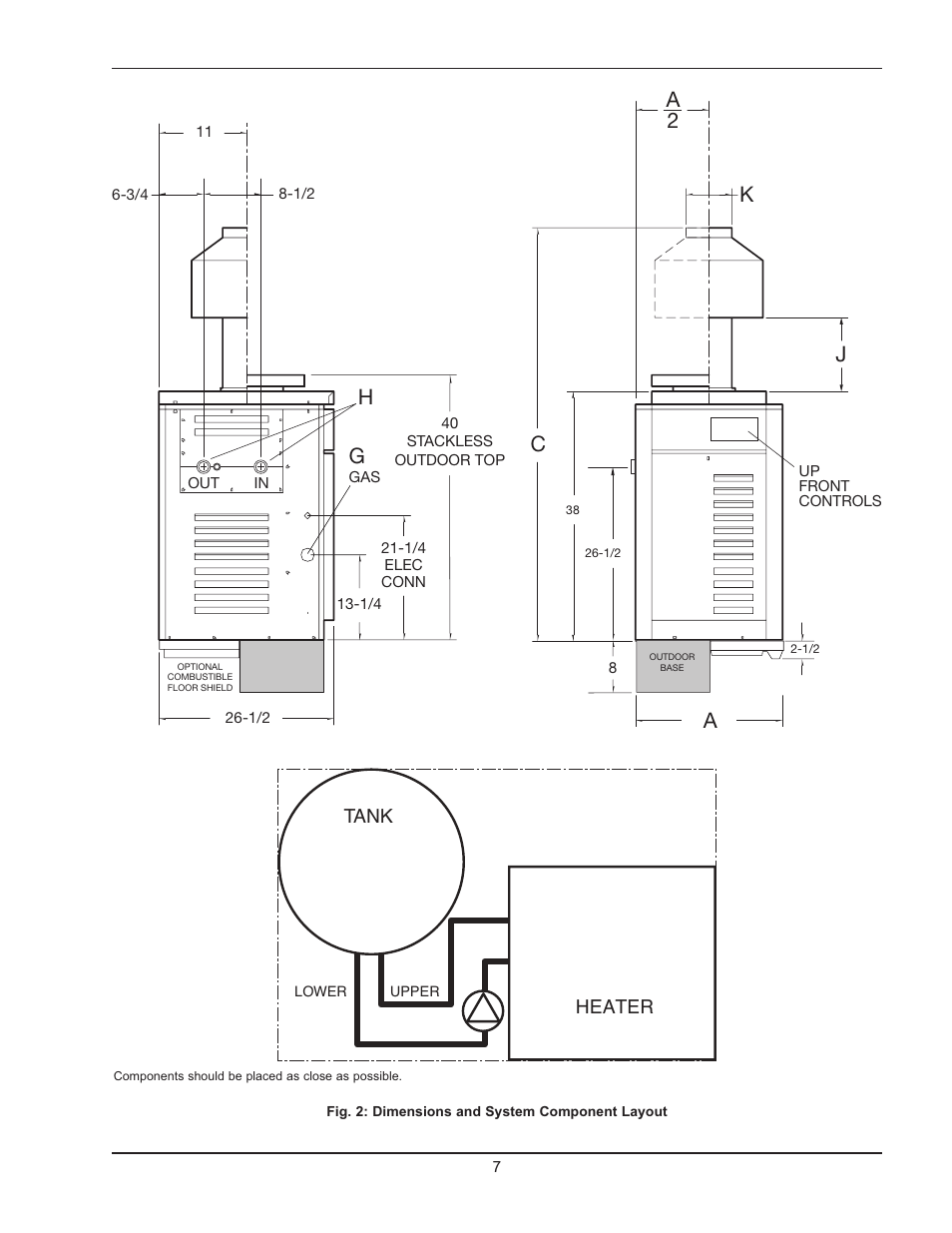Jk a 2, Tank heater | Raypak 2600401 User Manual | Page 7 / 40