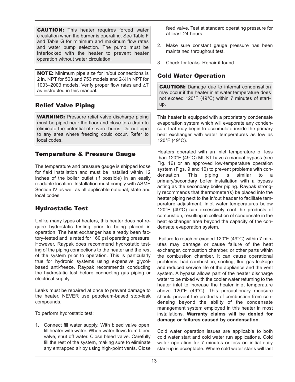 Raypak MVB 503-2003 User Manual | Page 13 / 56