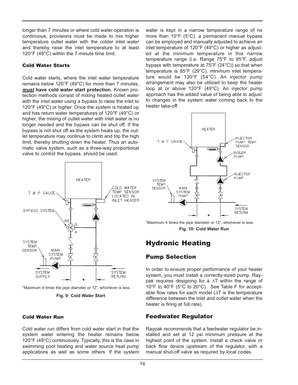Hydronic heating | Raypak MVB 503-2003 User Manual | Page 14 / 56