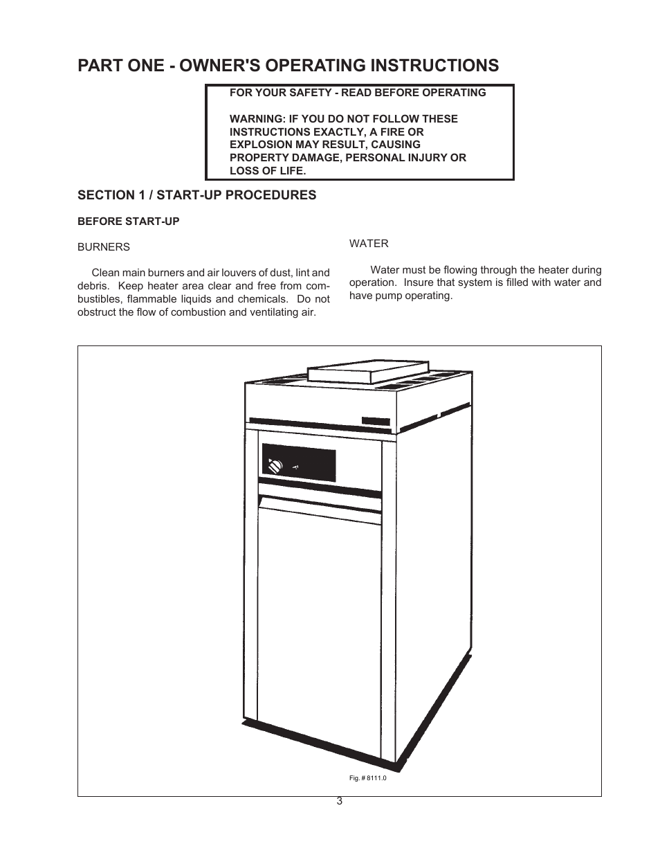 Part one - owner's operating instructions | Raypak VERSA 155C User Manual | Page 3 / 35