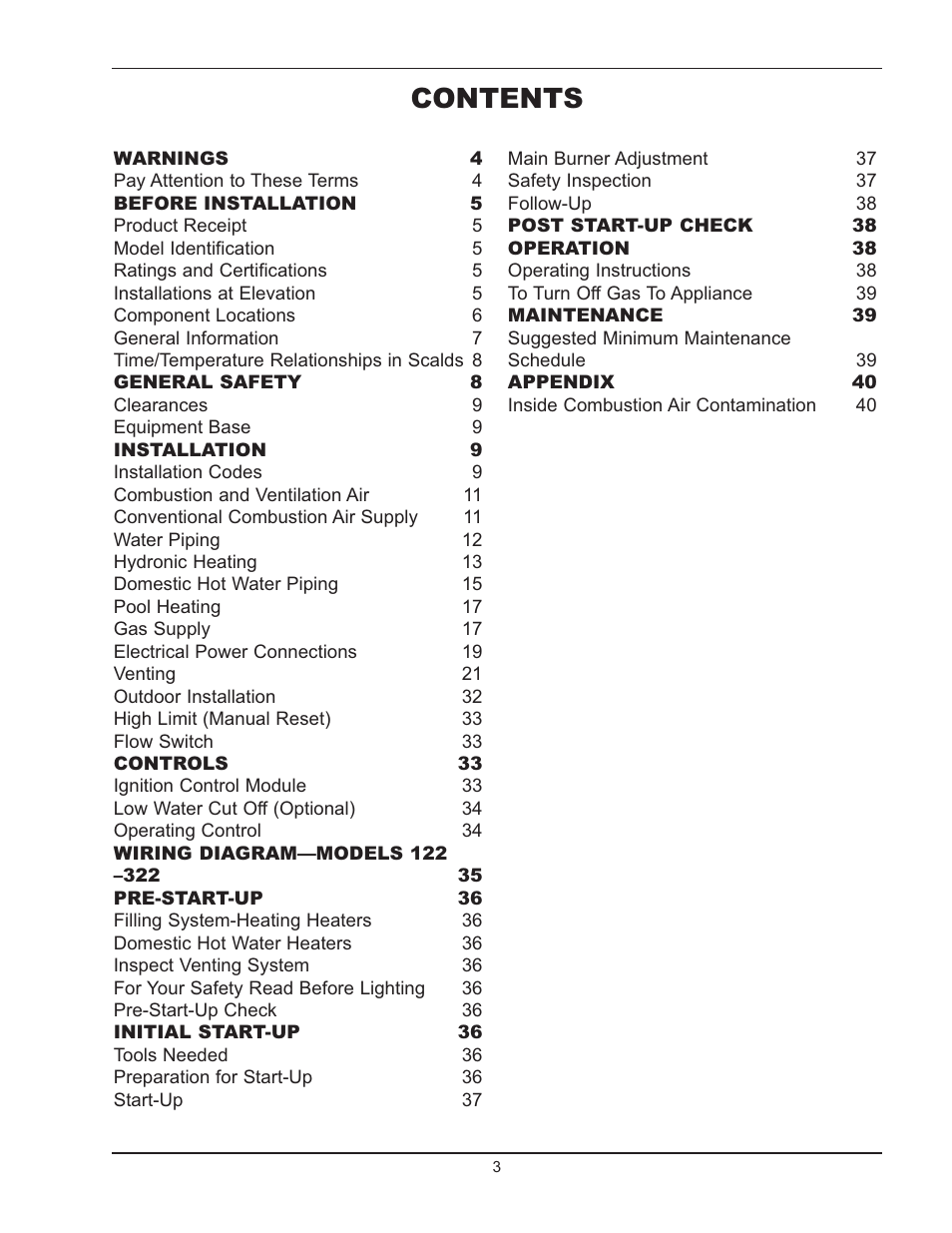 Raypak HI DELTA 122-322 User Manual | Page 3 / 44