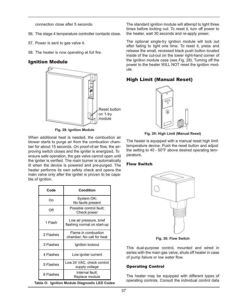 High limit (manual reset), Ignition module | Raypak 399B-2339B User Manual | Page 37 / 52