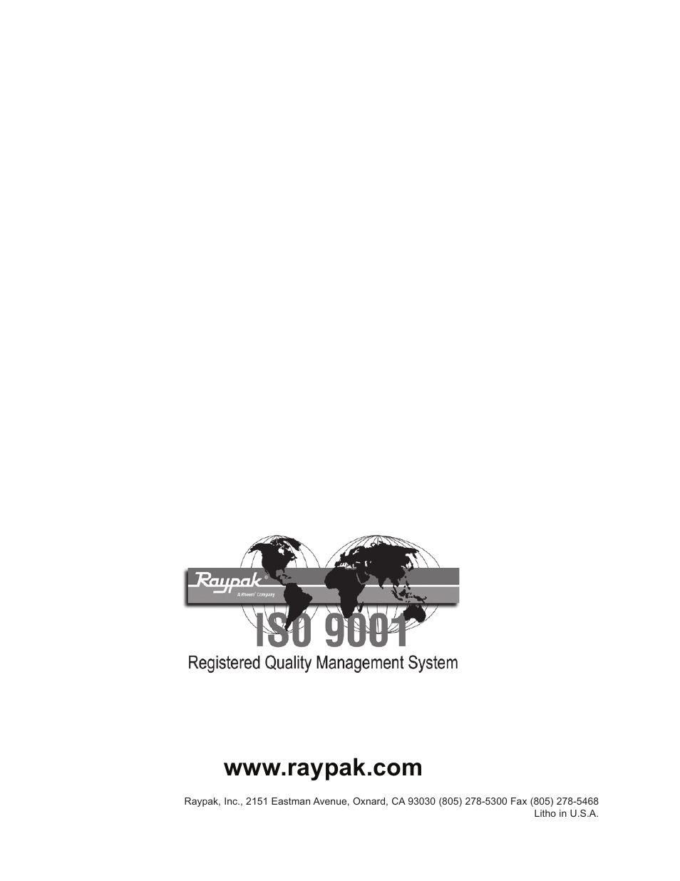 Raypak 399B-2339B User Manual | Page 52 / 52
