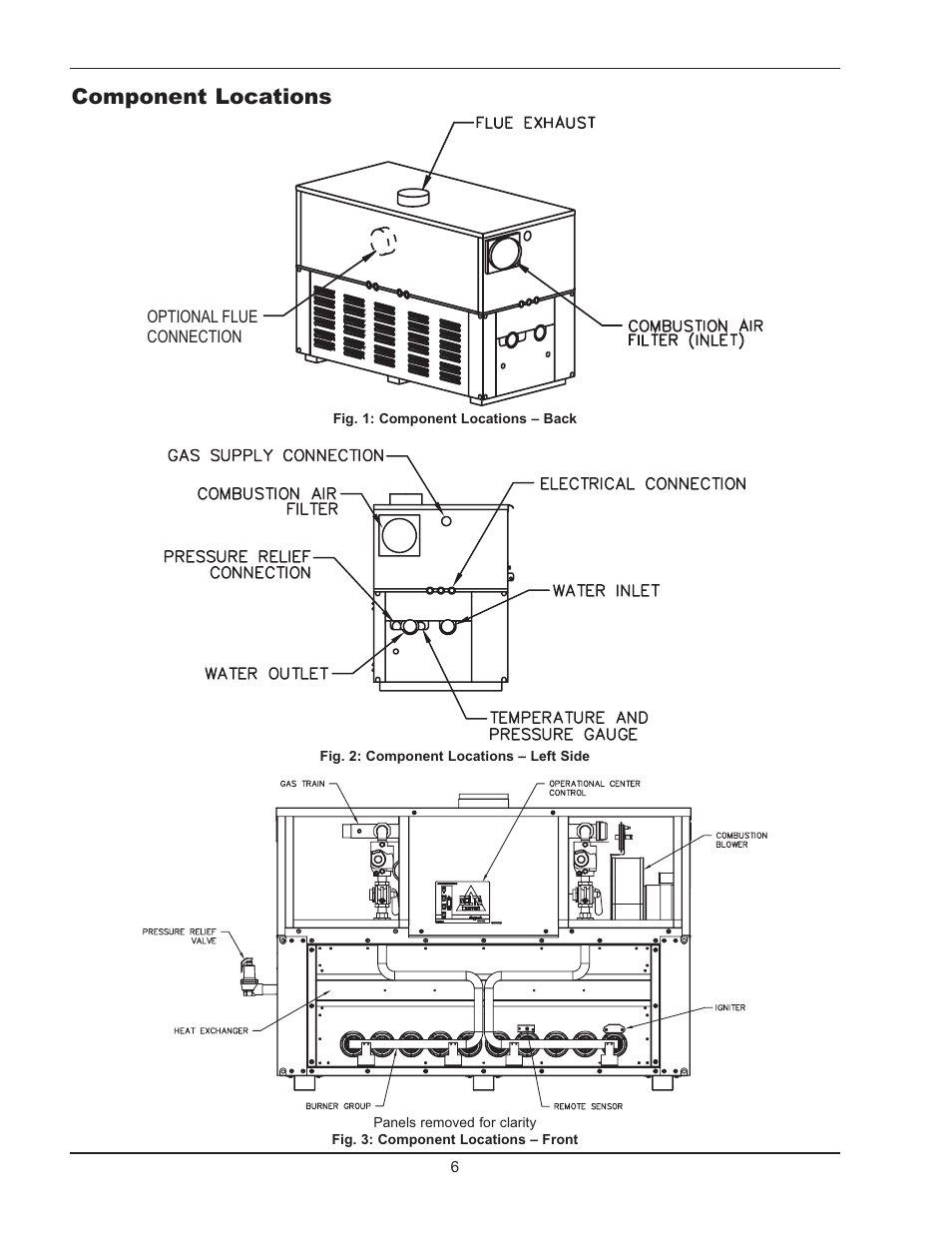 Component locations | Raypak 399B-2339B User Manual | Page 6 / 52