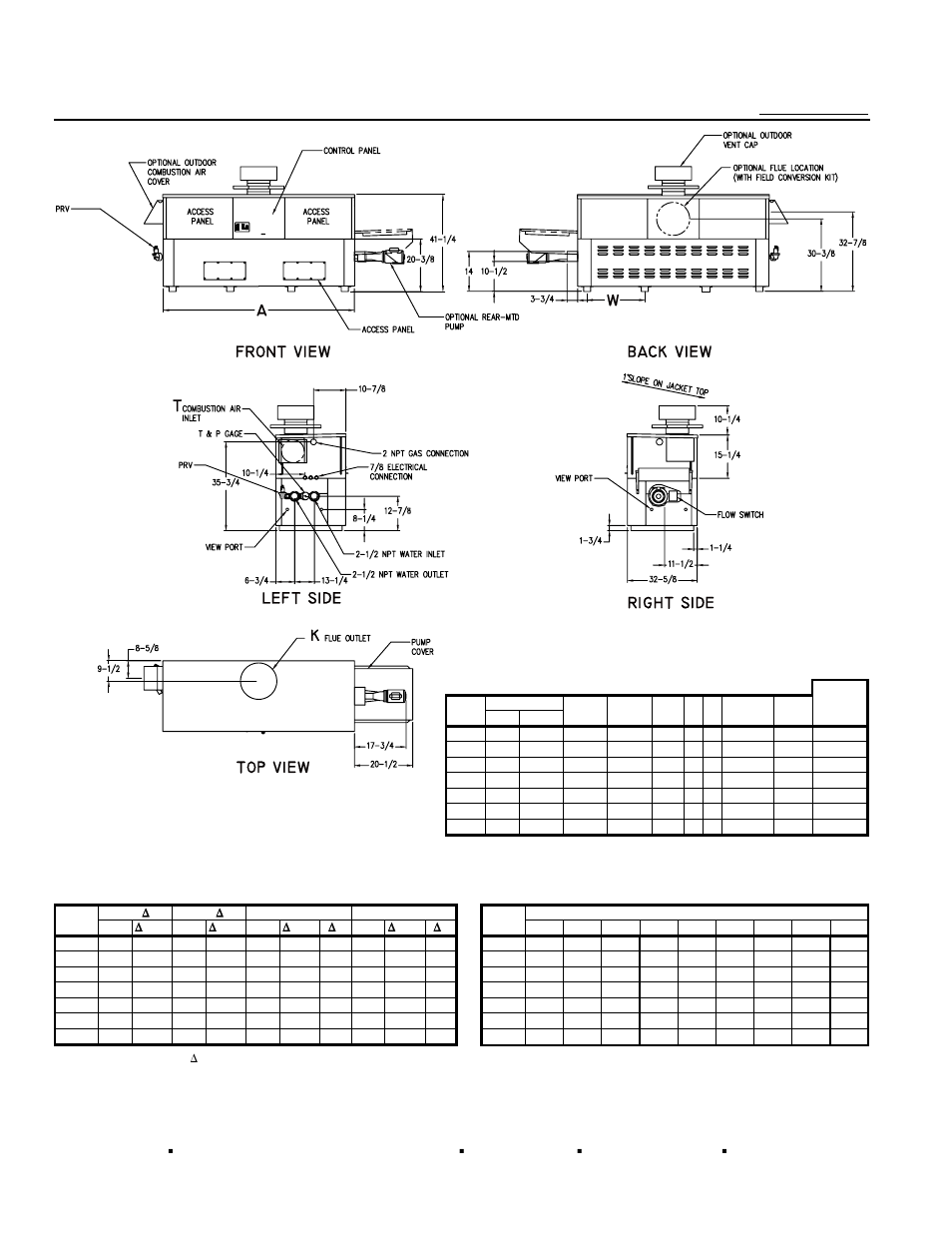 Hi delta – type wh, Model | Raypak 992B-2342B User Manual | Page 2 / 2