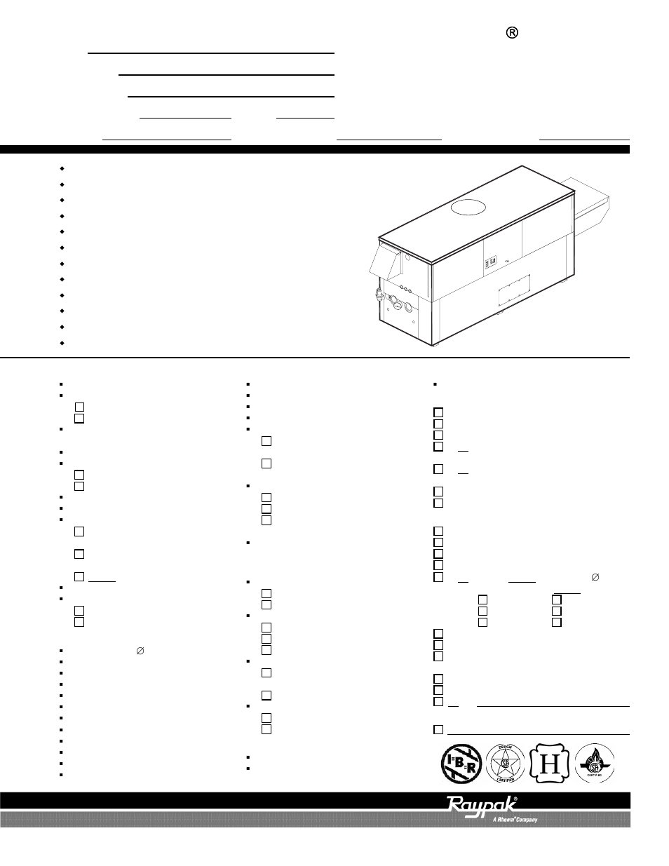 Raypak 302BE-902BE User Manual | 2 pages