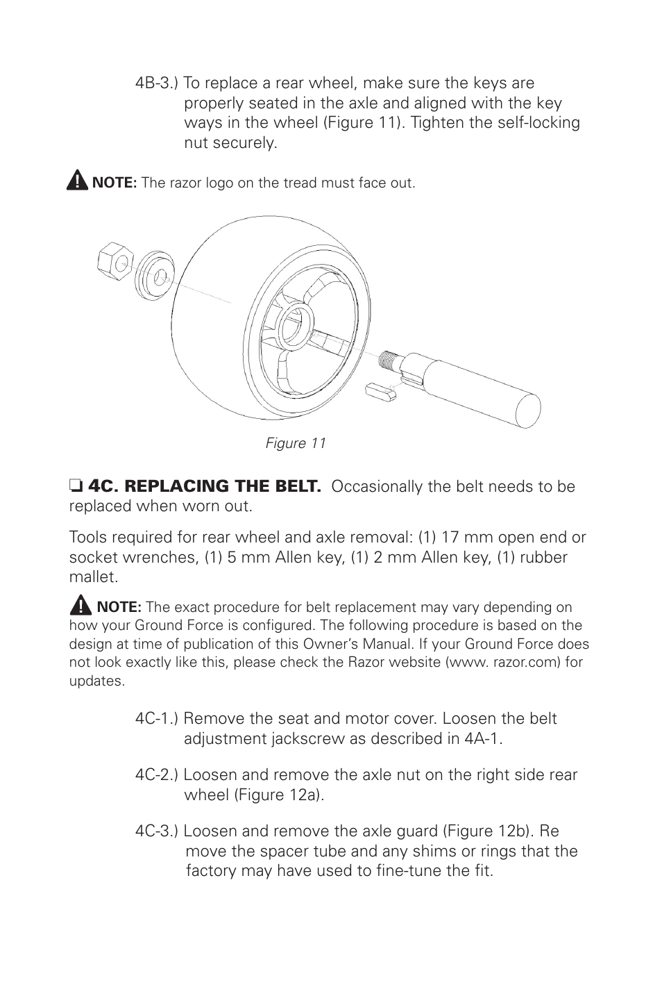 Razor ELECTRIC-POWERED GO KART 300001-SL User Manual | Page 12 / 20