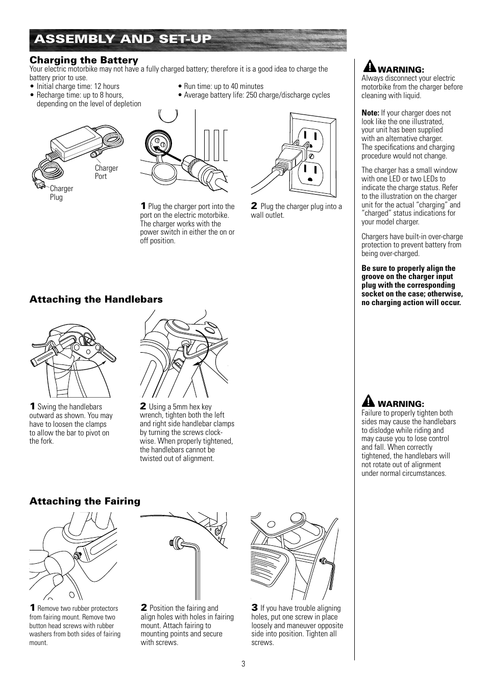 Assembly and set-up | Razor POCKET ROCKET 155001 User Manual | Page 4 / 13