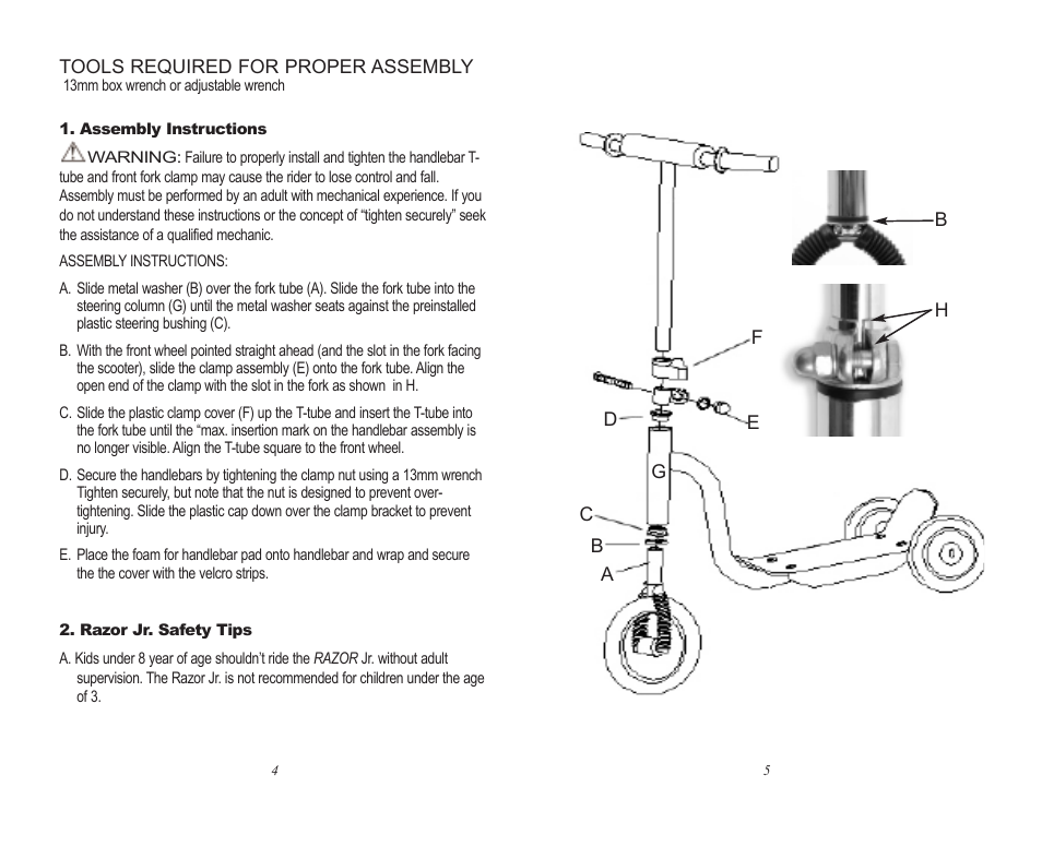 Razor Jr User Manual | Page 3 / 4