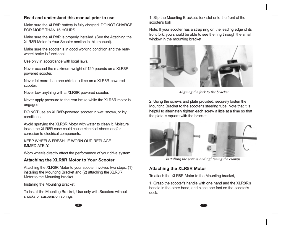 Razor XLR8R User Manual | Page 2 / 6