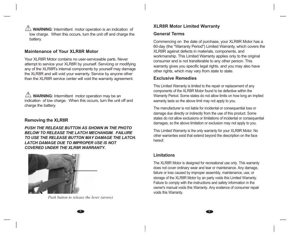 Razor XLR8R User Manual | Page 5 / 6