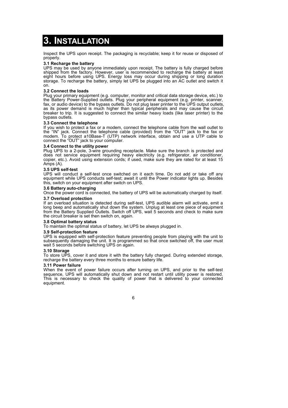 Nstallation | Rackmount Solutions 3000VA User Manual | Page 8 / 15